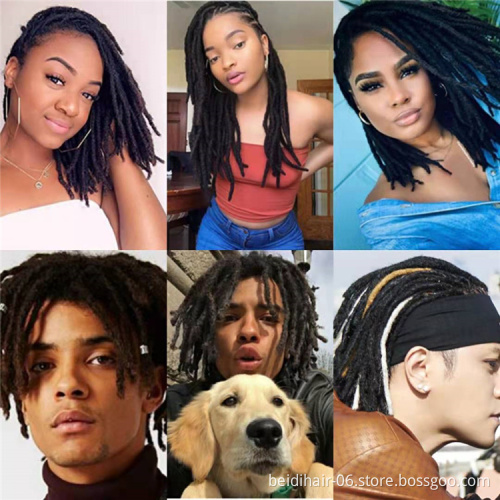 Dreadlocks Afro Kinky Hair Bulk for Dreadlock Human Hair Bulk Puffs Natural 10A Grade Hair